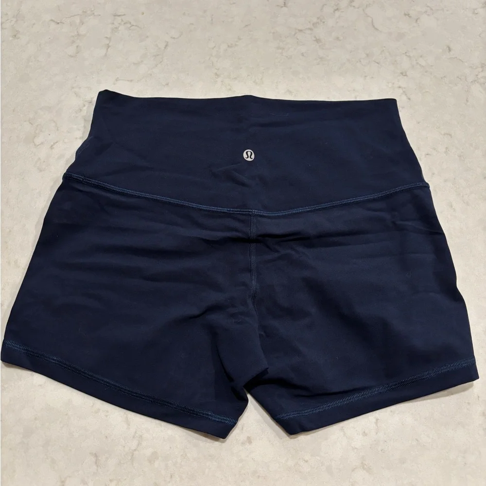 Lululemon Align High-Rise Short 4” Buttery Soft Nulu Like New true navy sz 10 - Picture 5 of 10